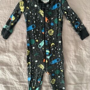 Hanna Andersson Black Space-Themed Kids Footie